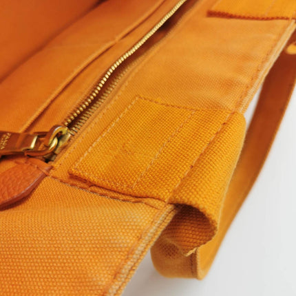 Sold Prada Canape Canvas Tote Orange Handbag