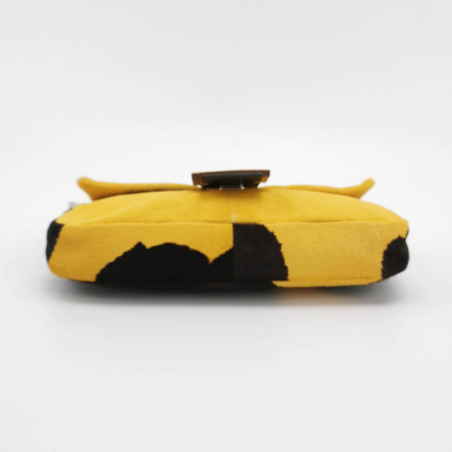 Sold Fendi Baguette Pony hair in cow print yellow