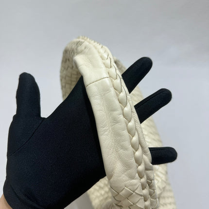 Sold Bottega Veneta Hobo Bag Large Leather Milk White 47cm