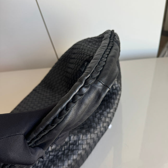 Sold Bottega Veneta Belly Hobo Intrecciato Leather Black Large 52cm