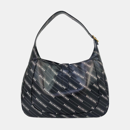 Gucci Jackie 1961 Medium Balenciaga Black Leather Bag with Strap
