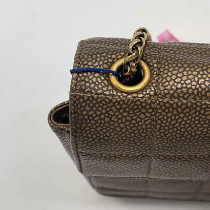 Chanel Paris Byzance Limited Edition Gold Caviar Leather Black Jewel Lock