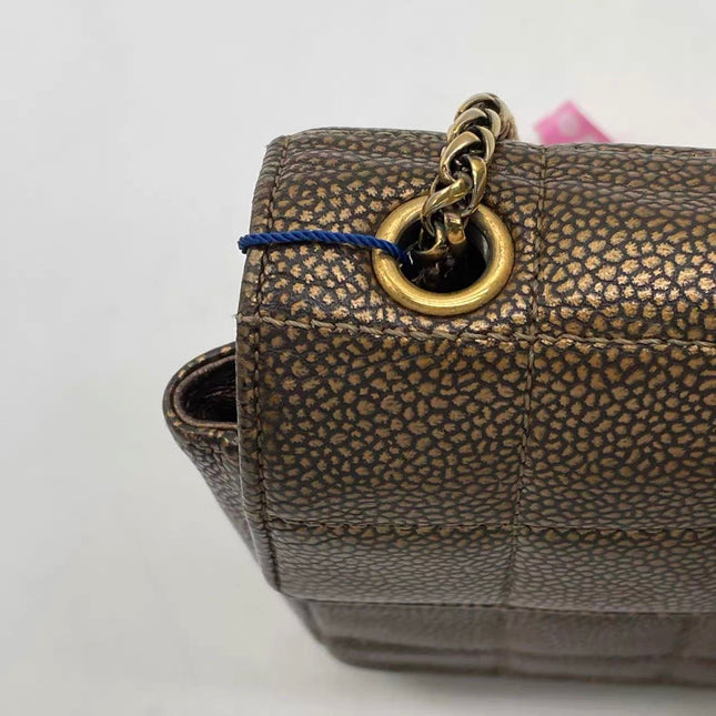 Chanel Paris Byzance Limited Edition Gold Caviar Leather Black Jewel Lock