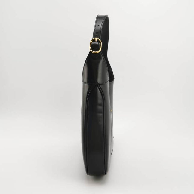 Sold Gucci Jackie 1961 Medium Black Leather Bag with Adjustable Strap