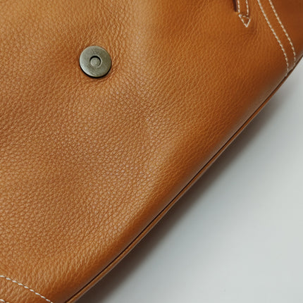 Dior Top Handle Saddle Bag Cognac Tan Brown Calfskin Leather