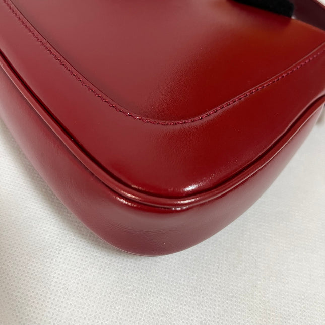 Gucci Jackie 1961 Mini Red Burgundy Leather Bag