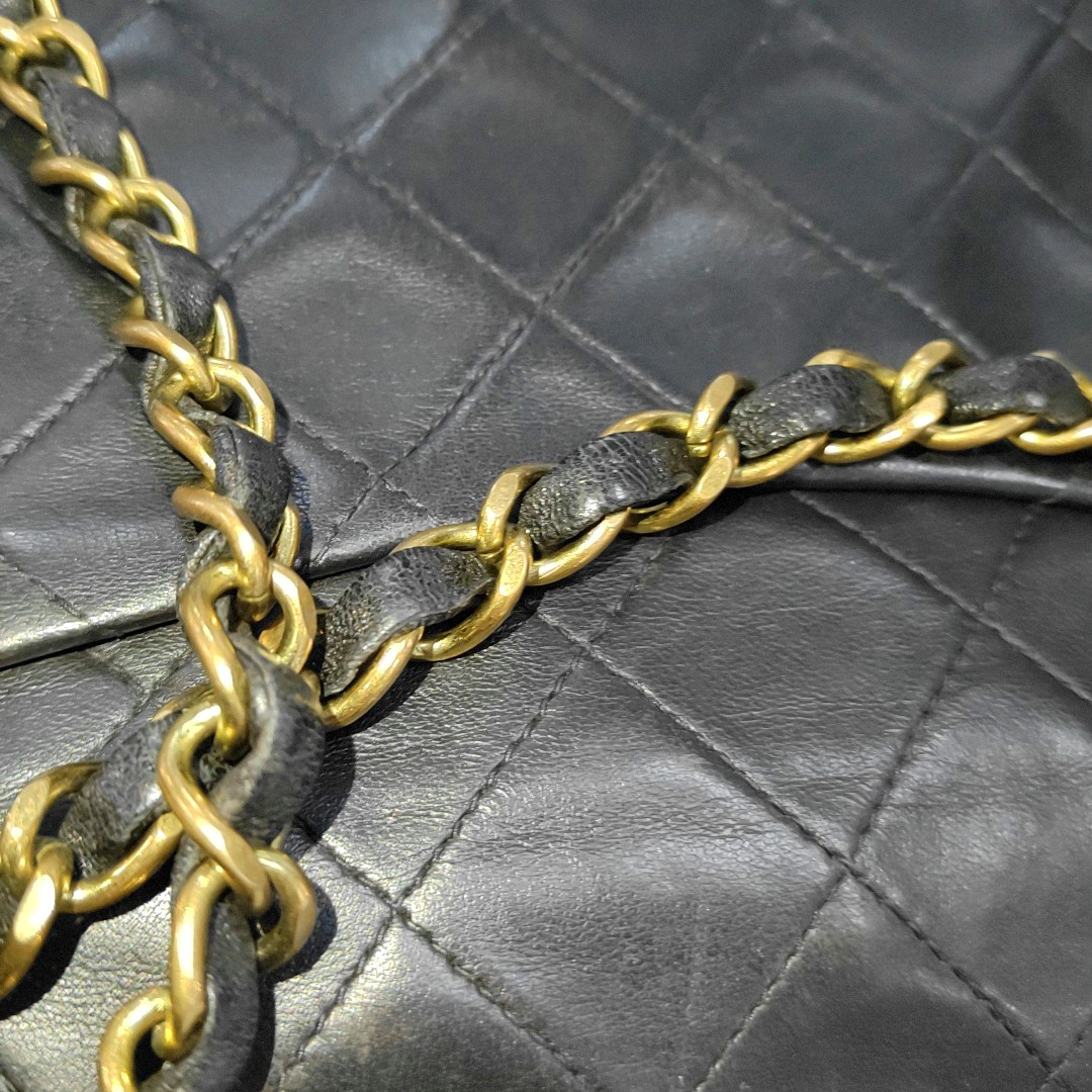 Chanel Classic Flap Vintage Small Lambskin Leather with 24k Gold HW, 1994-1996