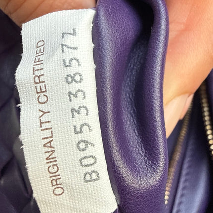 Bottega Veneta Jodie Small Purple Intrecciato Leather Gold Hardware