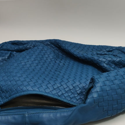 Bottega Veneta Belly Hobo Intrecciato Blue Navy Leather Maxi 50cm