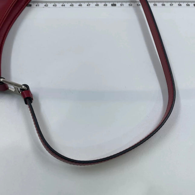 Prada Cleo Red Leather Shoulder Bag