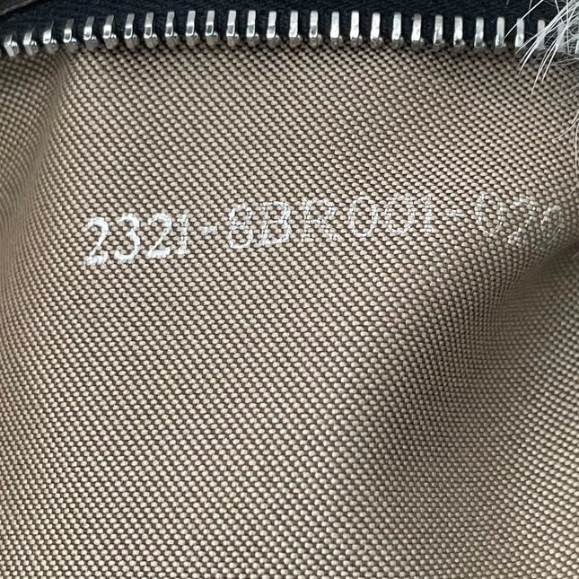 Fendi Mamma Baguette Rabbit Fur Polka Dots Print Shoulder Bag