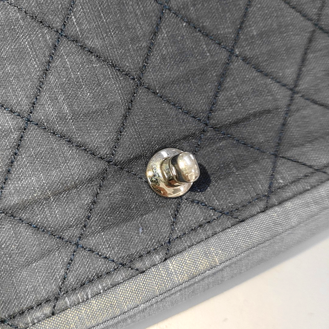 Chanel Classic Flap Mini Denim Blue Silver Hardware 2014-15
