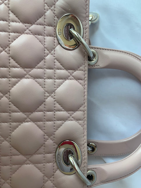 Sold Lady Dior Pink Cannage Leather Medium 96-MA-0132