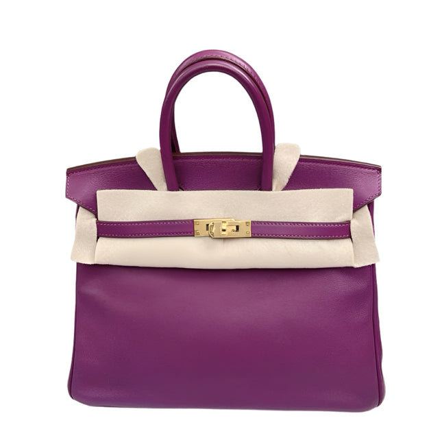 Hermes Birkin 30 HSS Special Order Anemone Purple Swift Leather Mango Yellow Interior GHW, 2017-Luxbags
