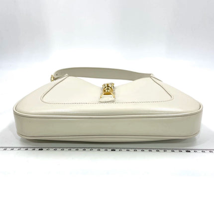 Gucci Jackie 1961 Small White Leather Bag with Adjustable Strap