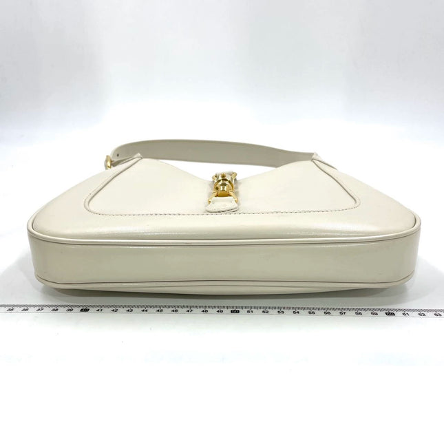 Gucci Jackie 1961 Small White Leather Bag with Adjustable Strap
