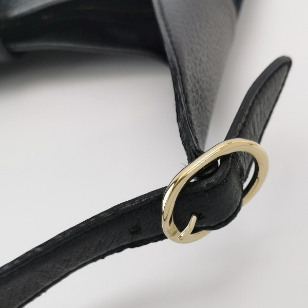 Sold Gucci Jackie 1961 Small Monogram Canvas and Leather Bag Black