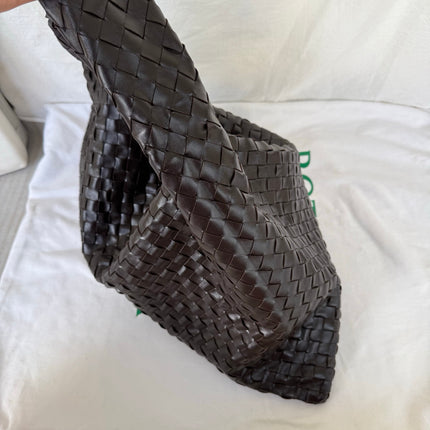 Bottega Veneta Hop Large Leather Fondant Chocolate Brown Hobo Bag