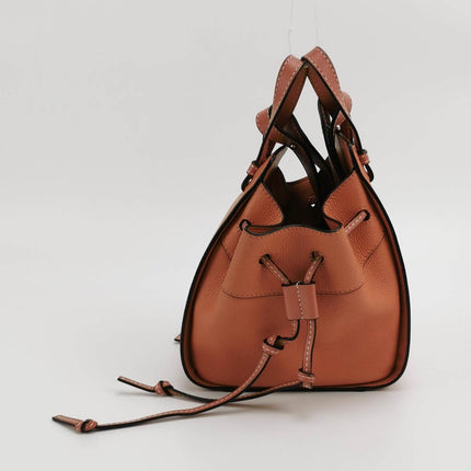 Loewe Hammock Mini Caramel Calfskin Leather Top Handle Crossbody Bag