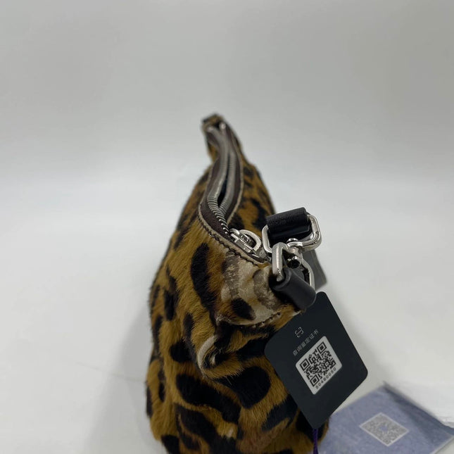 Prada Leopard Print Pony-style Calfskin Mini Clutch