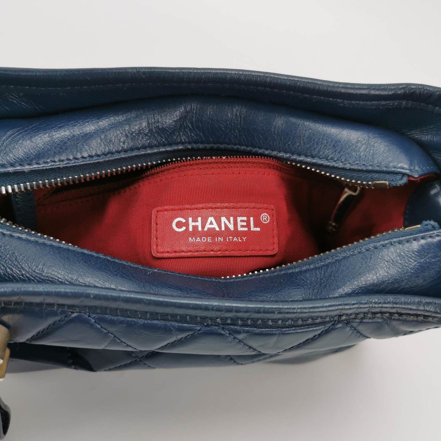 Chanel Gabrielle Hobo 2016 Navy Leather Small Crossbody Bag