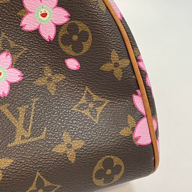 Louis Vuitton x Takashi Murakami Cherry Blossom Sack Reto PM Monogram Handbag