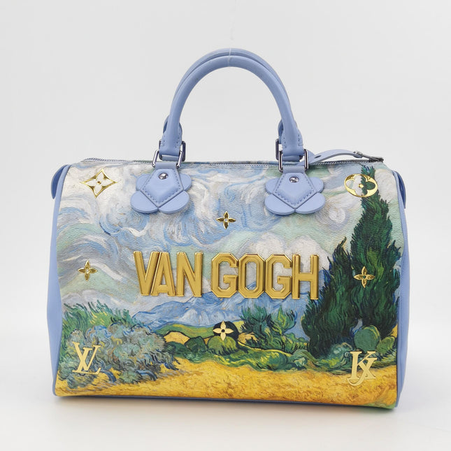 Louis Vuitton x Jeff Koons Speedy 30 Van Gogh Top Handle Bag