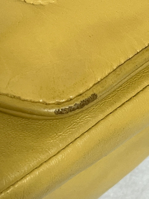Chanel Diana CC Flap Bag Small Vintage Yellow Lambskin Leather with 24k Gold HW, 1991-1994