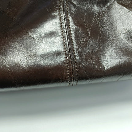 Prada Bonnie Medium Soft Lux Brown Shiny Calfskin Leather Shoulder Bag