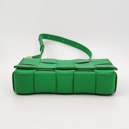 Sold Bottega Veneta Cassette Parakeet Green Leather Crossbody Bag