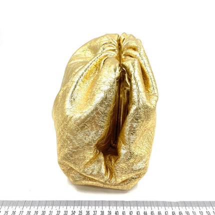 Sold Bottega Veneta Pouch Gold Leather