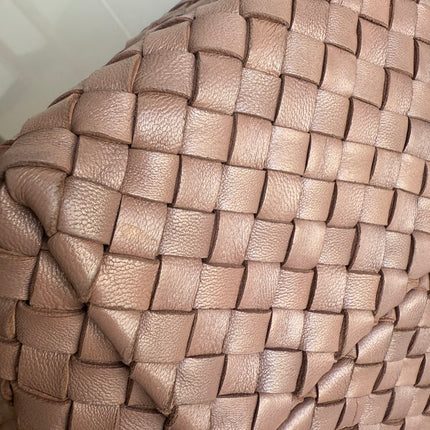 Sold Bottega Veneta Cabat Large Intreccio Leather Tote Bag Pink 42cm