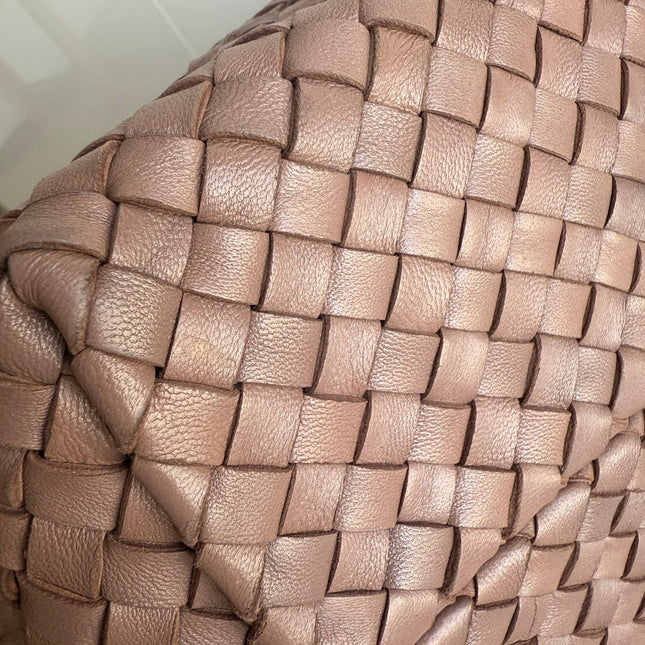 Sold Bottega Veneta Cabat Large Intreccio Leather Tote Bag Pink 42cm