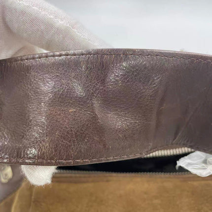 Dior Flight Medium Brown Shearling Leather Shoulder Bag