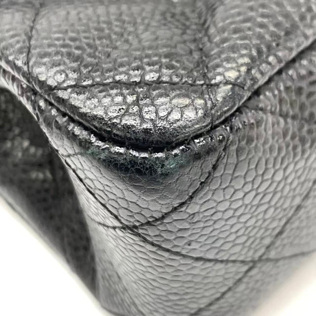Chanel Classic Flap Medium 2014 Black Caviar Leather Gold Hardware