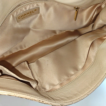 Chanel Paris-Moscou Moujik Flap Bag Beige Gold Lambskin Flap Bag