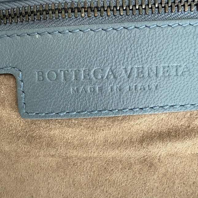 Bottega Veneta Veneta Hobo Misty Blue Intrecciato Leather Bag Medium 45cm
