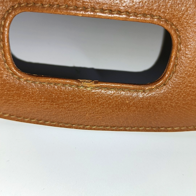 Sold Gucci Bamboo 1947 Top Handle Bag Leather Medium Tan Brown