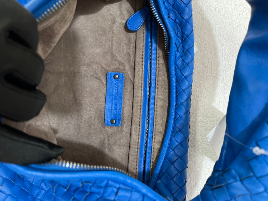 Bottega Veneta Veneta Hobo Medium Royal Blue Intrecciato Leather Bag 47cm