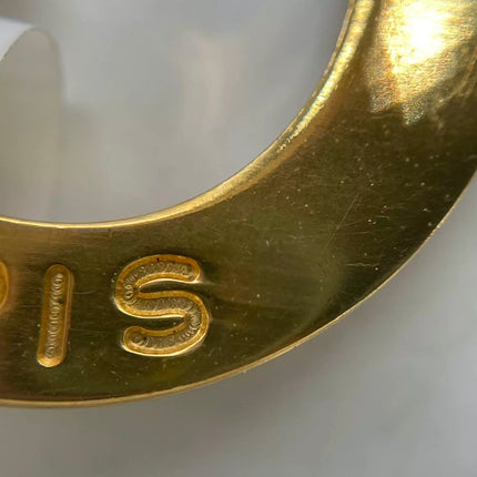 Celine 1990s Vintage Gold-tone Triomphe Planet Link Charm Bracelet