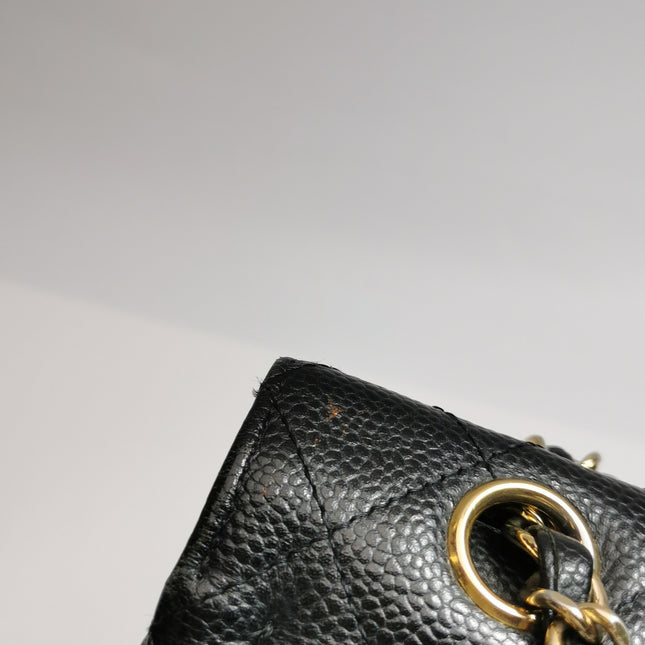 Chanel Classic Flap Medium Black Caviar Leather Gold Hardware, 2009-2010