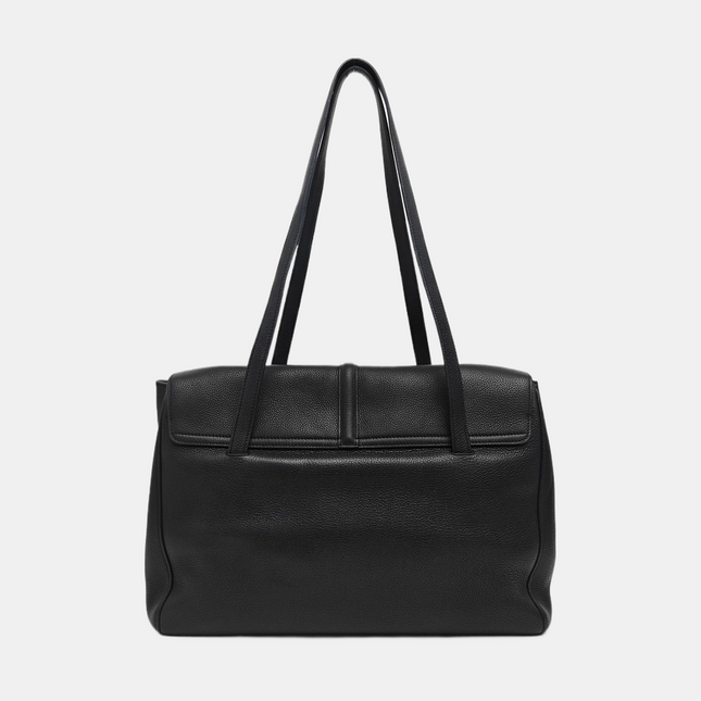Celine Soft 16 Bag Large Black Grained Calfskin Leather