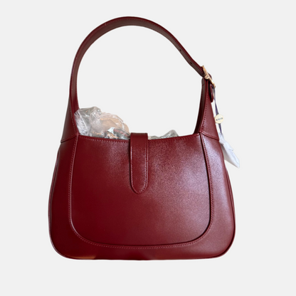 Gucci Jackie 1961 Small Ancora Red Burgundy Leather Shoulder Bag S24