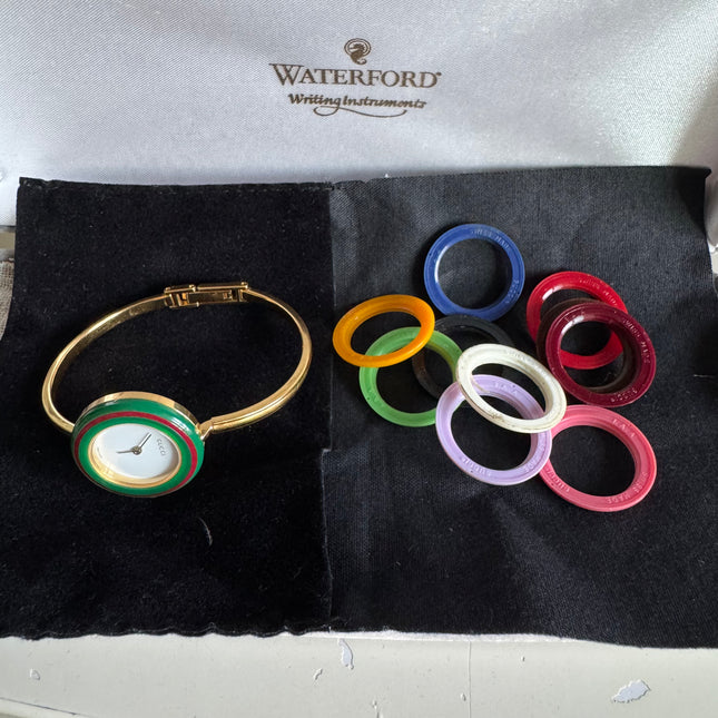 Gucci Play Watch Rainbow Interchangable Ceramic Bazel Bangle Watch 12 Colors-Luxbags