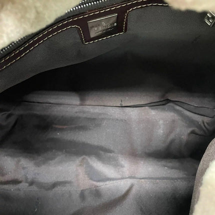 Fendi Mamma Baguette Brown Beige Soft Fur Shoulder Bag