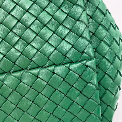 Sold Bottega Veneta Cabat Large Intreccio Leather Tote Bag Dark Green with Pouch 40cm