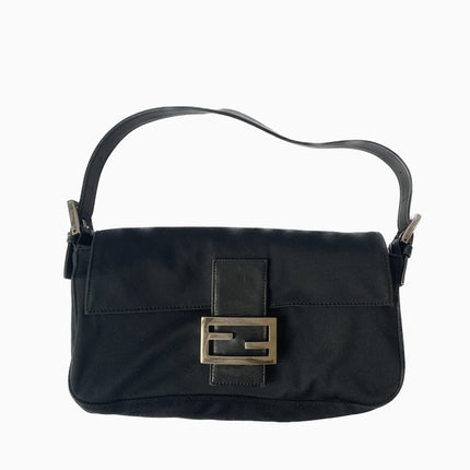Sold FENDI Baguette Black Cloth-Luxbags