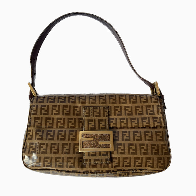 Sold FENDI Baguette Zucchini Print Patent Leather-Luxbags