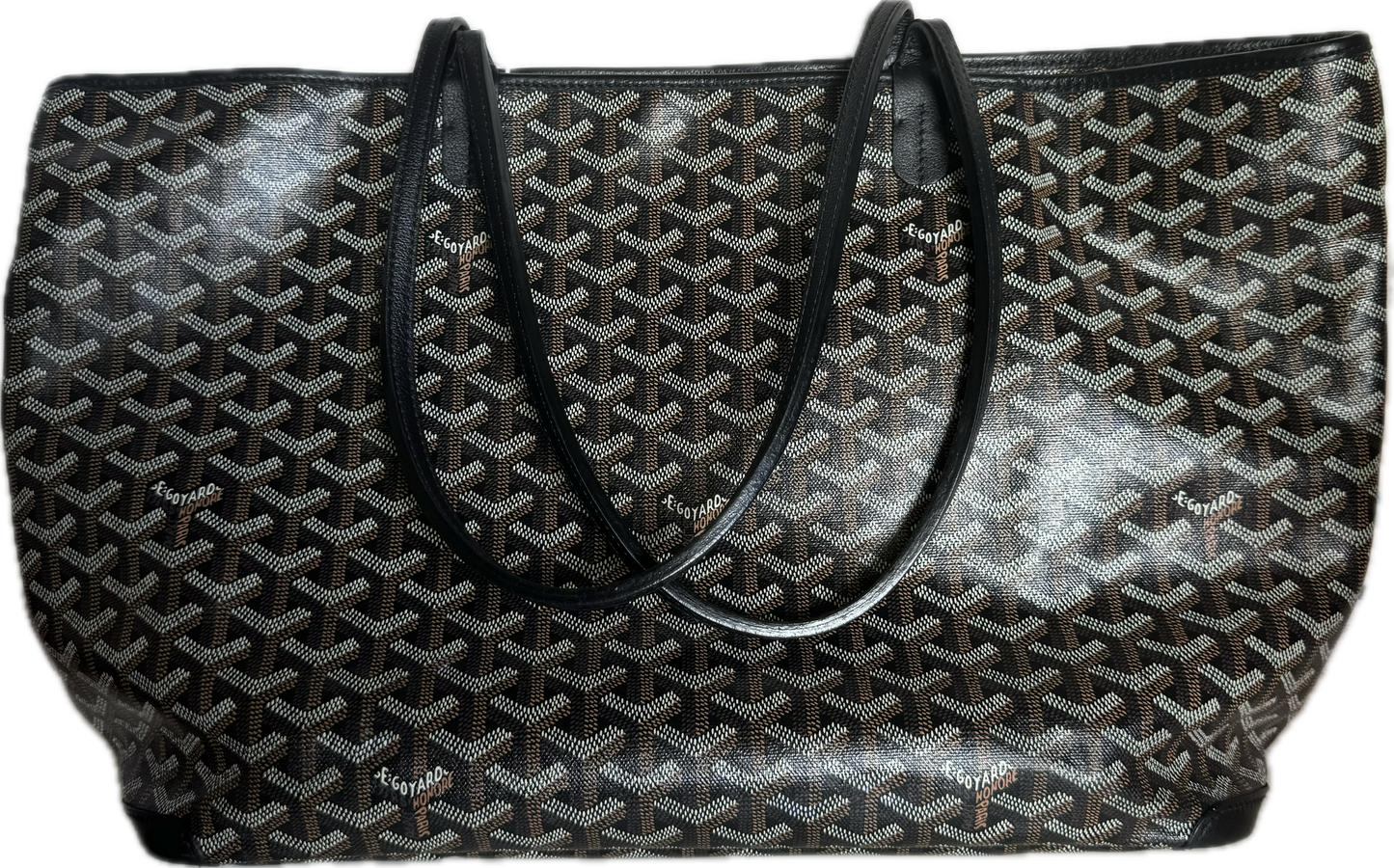 Goyard Artois GM Large Black French Bulldog Reinforced Corners and Zipper