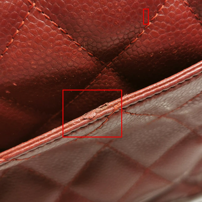 Chanel 2.55 Jumbo Double rabat Cuir verni bordeaux Accastillage argenté 2010
